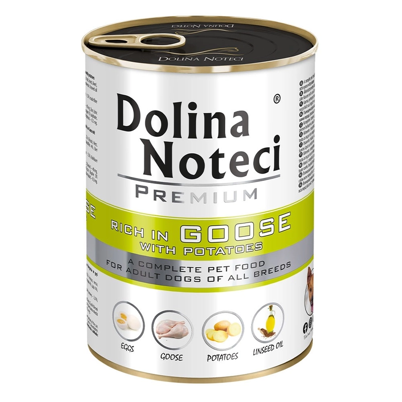 Dolina Noteci Premium ADULT All Breeds rich in Goose вологий корм для собак 400 г - з гускою та картоплею (5902921300786) 