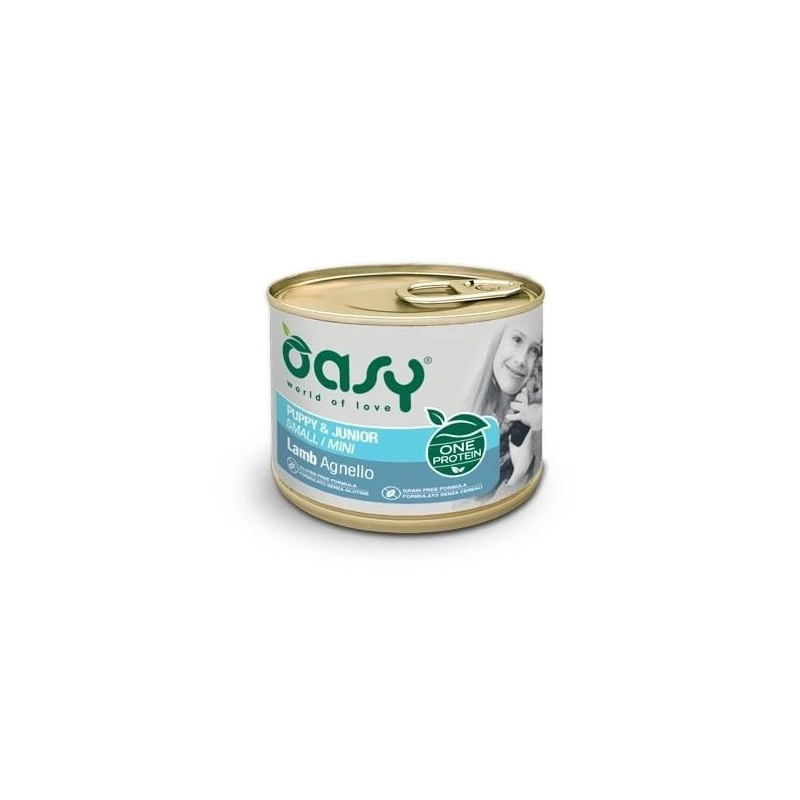 Oasy One Protein ADULT Puppy & Junior Small MINI Lamb Agnello ВОЛОГИЙ КОРМ Супер-преміум цуценята дрібних порід (з ягням) 200 г 