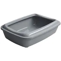 AnimAll CNR 106 туалет для кішок 50х37х13.5 см - під наповнювач, з лопаткою, сірий (2000981202514) 