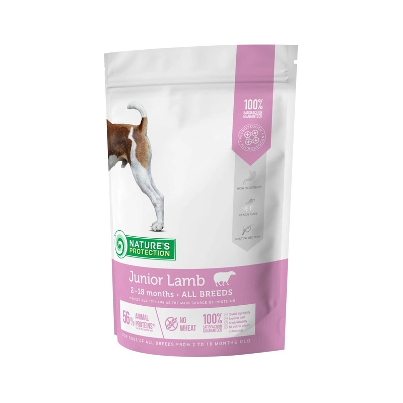 Nature's Protection Junior All Breeds сухой корм для щенков 500 г - с ягненком (4771317457455) 