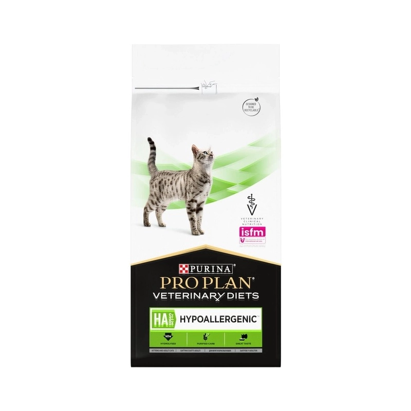 Purina Pro Plan Veterinary Diets HA Hypoallergenic сухий корм для котів при харчовій алергії 1.3 кг - з куркою (7613035154506)  - фото 8