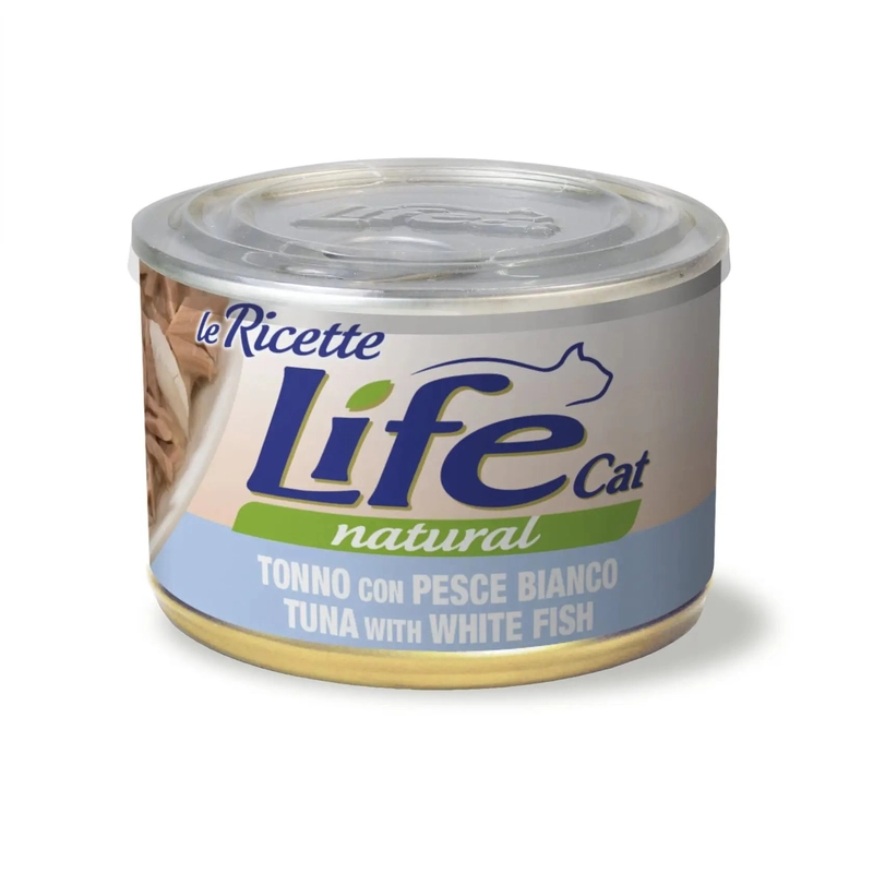 Lifecat Le Ricette влажный корм для кошек 150 г - с тунцом с белой рыбой (8034105420977) 
