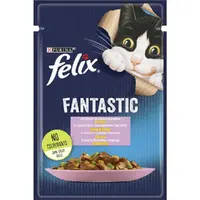 Felix Fantastic влажный корм для кошек 85 г - с форелью и зеленой фасолью в желе (7613039841617) 