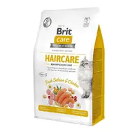 Brit Care GF Haircare Healthy&Shiny Coat сухий корм для котів для догляду за шкірою та шерстю 400 г - з лососем та куркою (8595602540891) 