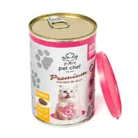 Pet Chef Chunks in Jeelly ВОЛОГИЙ КОРМ Premium коти (з куркою) 415 г  - фото 1