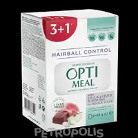 Optimeal 3+1 Adult ВОЛОГИЙ КОРМ Супер-преміум коти (з качкою та печінкою) 340 г 