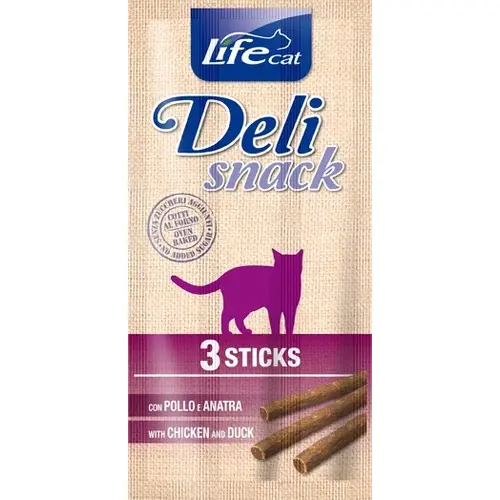 Lifecat Snack лакомство для кошек 15 г - с курицей и уткой (8034105422193)