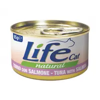 Lifecat Natural ВОЛОГИЙ КОРМ Супер-преміум коти (з тунцем та лососем) 85 г 