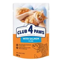 Club 4 Paws влажный корм для кошек 85 г - с лососем в желе (4820215369015) 