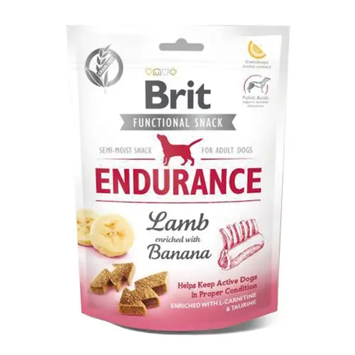 Brit Care Functional Snack Endurance Lamb Banana ЛАСОЩІ Супер-преміум собаки (з ягням та бананом) 150 г