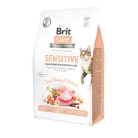 Brit Care GF Sensitive HDigestion&Delicate сухий корм для котів з чутливим травленням 400 г - індичка та лосось (8595602540716) 