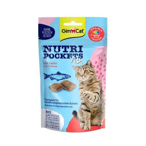 GimCat Nutri Pockets Fish ЛАСОЩІ Супер-преміум коти (з лососем) 60 г