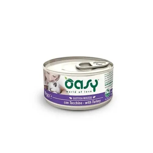 Oasy Cat вологий корм для котів 85 г - з індичкою (8053017342870)