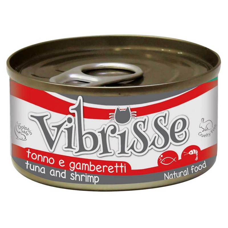 Vibrisse влажный корм для кошек 70 г - с тунцом и креветками (8023222132986) 