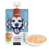 Wanpy CREAMY CHICKEN & CARROT & PEA РІДКИЙ КОРМ Premium собаки (крем-пюре) 90 г 