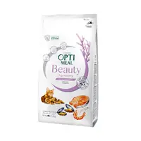 Optimeal Beauty сухий корм для котів із заспокоюючим ефектом 1.5 кг - з морепродуктами (4820215364256) 