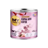 Мой чемпион влажный корм для кошек 415 г - с курицей и печенью в желе (4820224502540) 