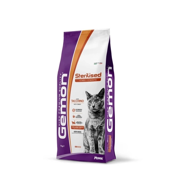 Gemon Cat Sterilised сухой корм для стерилизованных кошек 7 кг - с индейкой (8009470297288) 