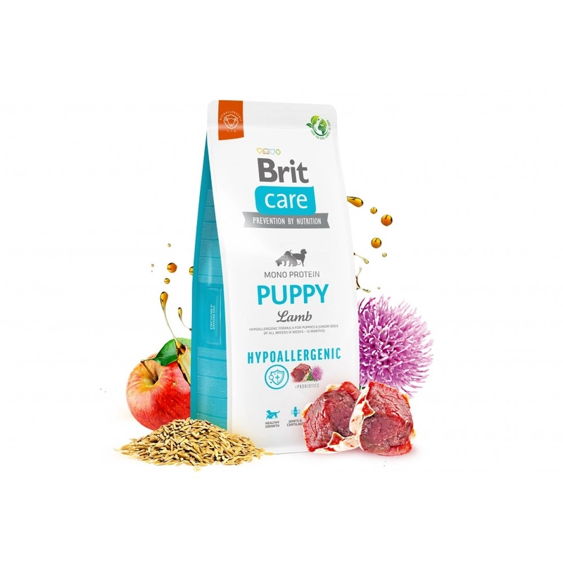 Brit Care Hypoallergenic Puppy сухой корм для щенков гипоаллергенный 1 кг - с ягненком (8595602558971)  - фото 4