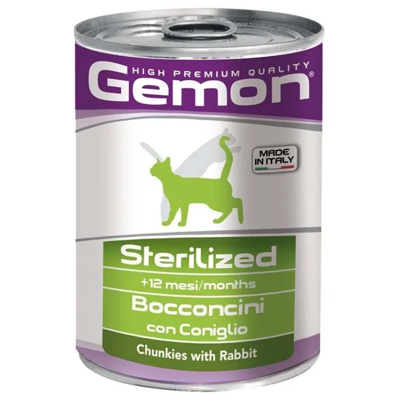 Gemon Sterilized Bocconcini ВОЛОГИЙ КОРМ Економ коти (з кроликом) 415 г 