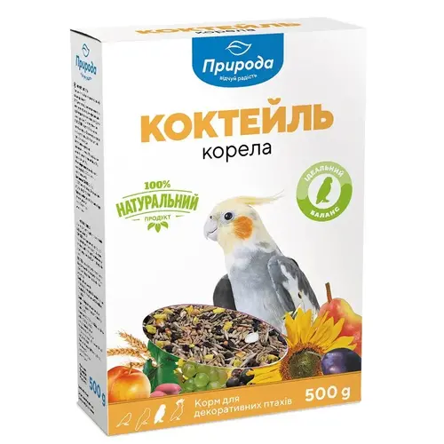 Природа Коктейль Корела корм для середніх папуг 500 г (4820157400425)