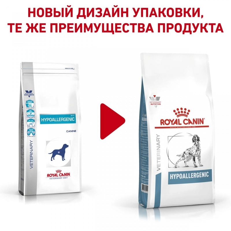 Royal Canin Veterinary Hypoallergenic СУХИЙ КОРМ-ДІЄТА Холістік собаки (з м'ясом) 2 кг  - фото 7