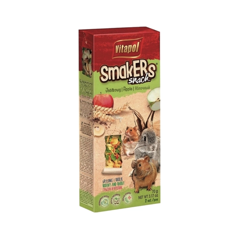 Lolopets колосок для гризунів 90 г - з яблуком (5904479011145) 