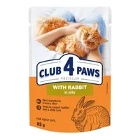 Club 4 Paws влажный корм для кошек 85 г - с кроликом в желе (4820215369008) 