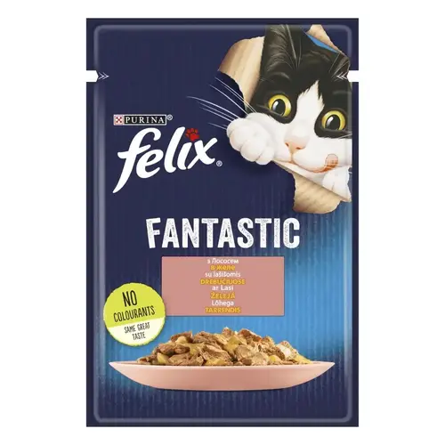 Felix Fantastic ВОЛОГИЙ КОРМ Економ коти (з лососем) 85 г