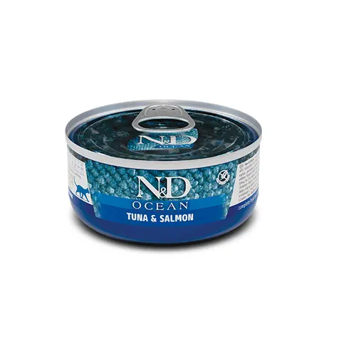 Farmina N&D Ocean Tuna&Salmon ВОЛОГИЙ КОРМ Холістік коти (з тунцем та лососем) 70 г