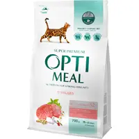 Optimeal Sterilised сухий корм для стерилізованих котів 700 г - з яловичиною та сорго (4820215364355) 