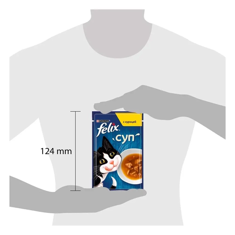 Felix Soup ВОЛОГИЙ КОРМ Економ коти (суп з куркою) 48 г  - фото 2