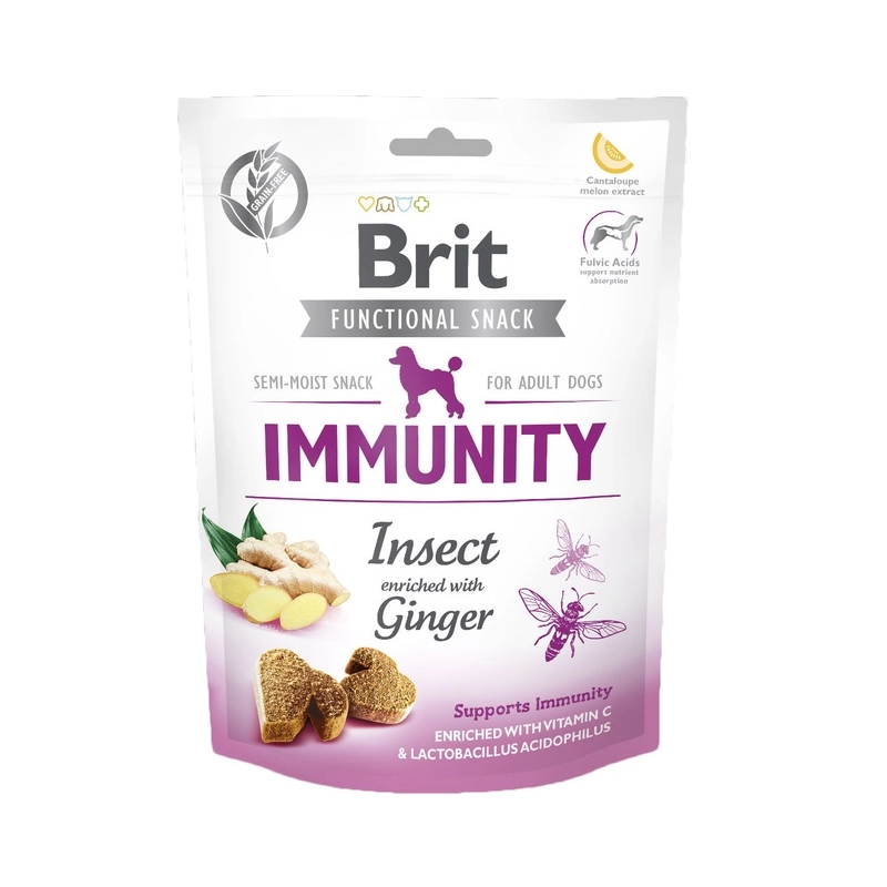 Brit Care Functional Snack Immunity Insect ЛАСОЩІ Супер-преміум собаки (з комахами та імбиром) 150 г 