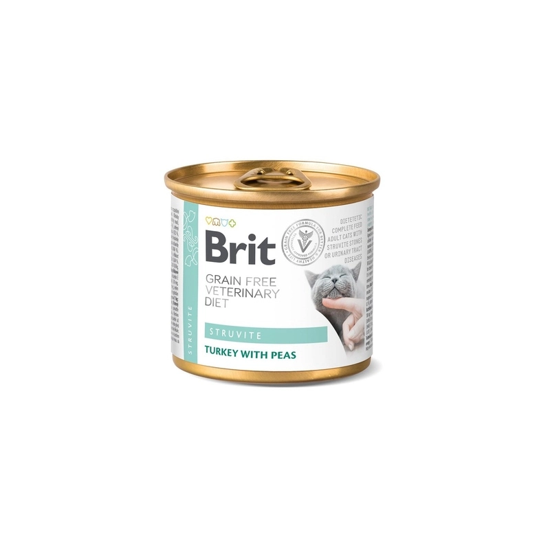 Brit VetDiet GF Struvite ВОЛОГИЙ КОРМ Холістік коти (для підтримки сечовидільної системи) 200 г 