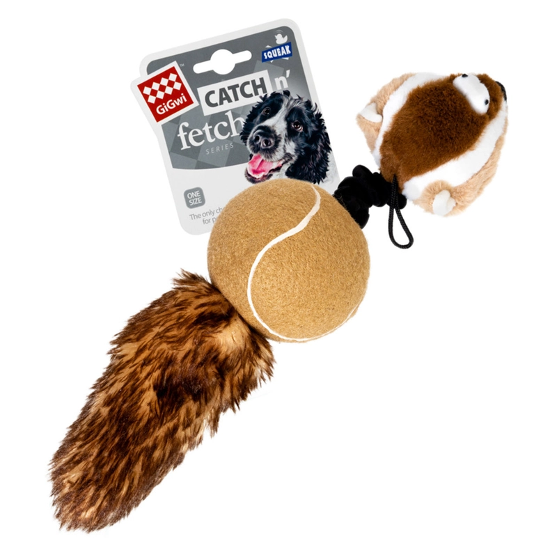 GiGwi Catch&Fetch Борсук іграшка для собак 32 см - з 2-ма пищалками (4823089351094) 