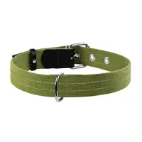 CoLLaR нашийник для собак M - з бавовняної стрічки, зелений (4820082490676) 