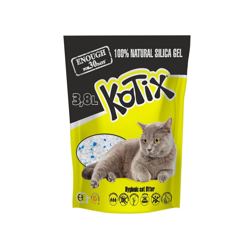 Наполнитель для кошачьего туалета силикагелевый KOTIX 3.8 л (6930095837592) 