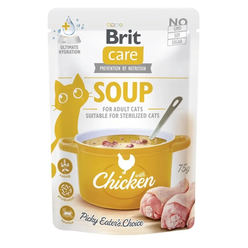 Brit Care Adult Soup ВОЛОГИЙ КОРМ Супер-преміум коти (суп з куркою) 75 г 