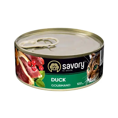 Savory Gourmand Duck вологий корм для котів 100 г - з качкою (4820232630600)