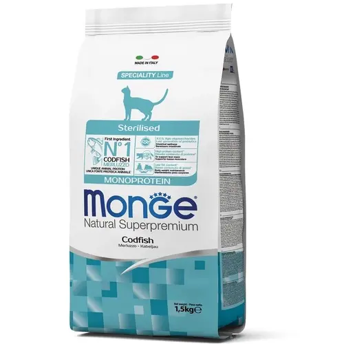 Monge Cat Sterilised сухой корм для стерилизованных кошек 1.5 кг - с треской (8009470005531)