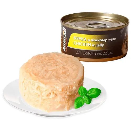 AnimAll ADULT Chiken in Jelly вологий корм для собак 85 г - з куркою в ніжному желе (4820224501390)