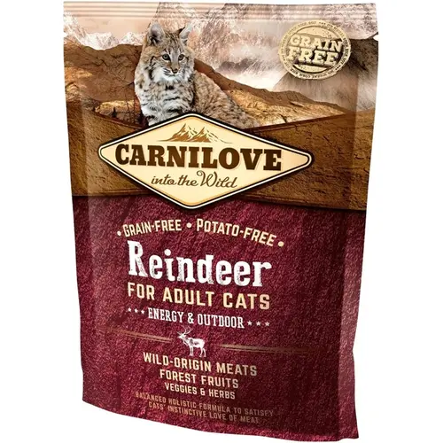 Carnilove Reindeer Adult СУХИЙ КОРМ Холістік коти (з олениною та кабаном) 400 г