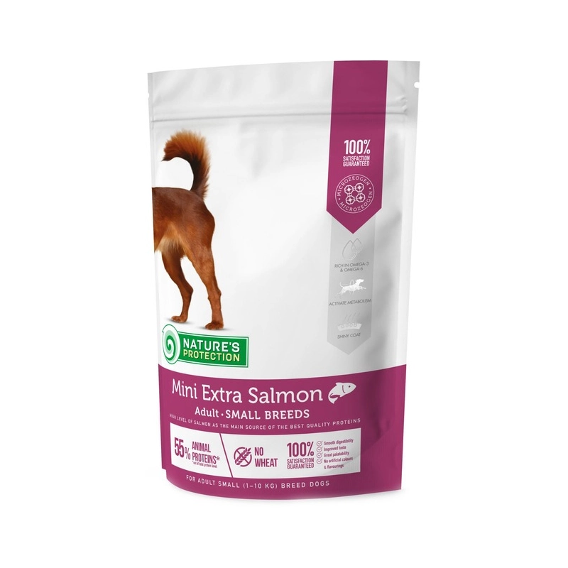Nature's Protection Mini Extra Salmon Adult Small Breeds сухой корм для собак мелких пород 500 г - с лососем (4771317457363) 
