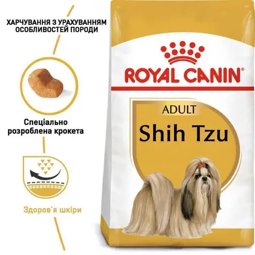 Royal Canin SHIH TZU ADULT СУХИЙ КОРМ Супер-преміум собаки породи ши-тцу (з м'ясом) 1.5 кг