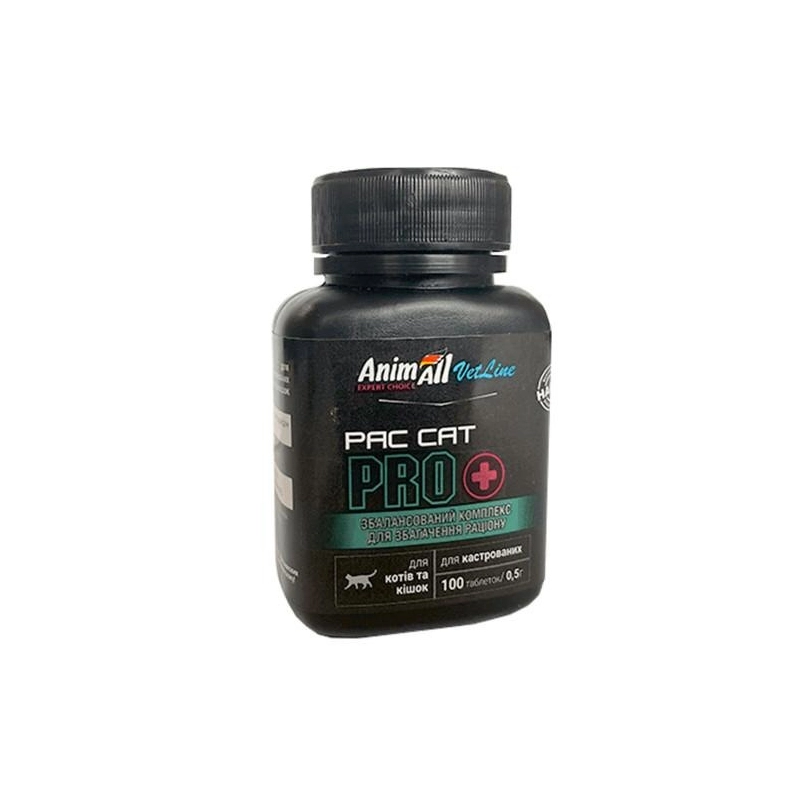 AnimAll VetLine Pac Cat PRO комплекс вітамінів для котів та кошенят 1 таблетка (4820150205560) 