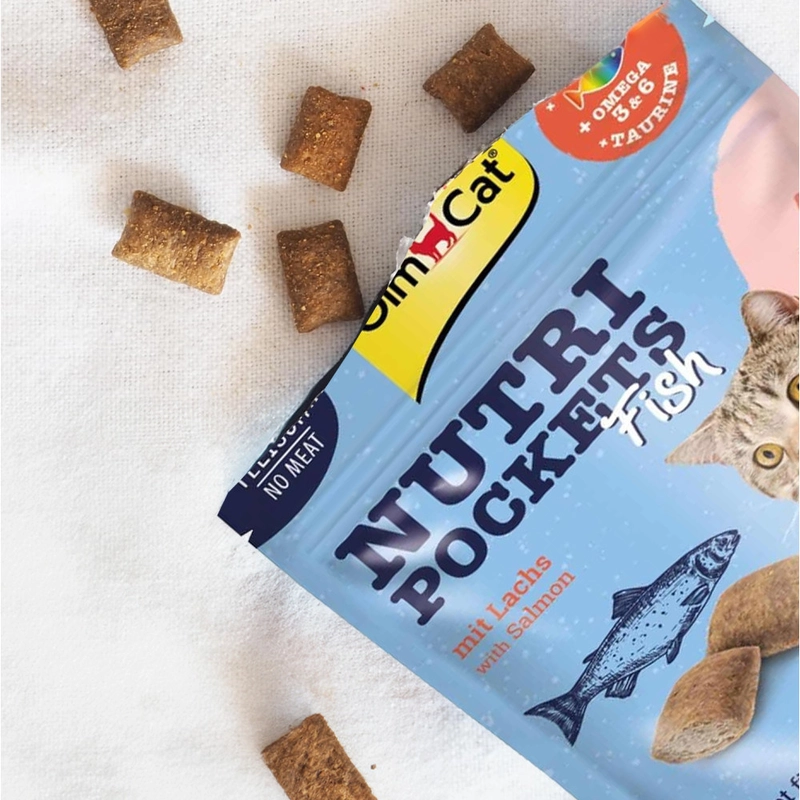 GimCat Nutri Pockets Fish ЛАСОЩІ Супер-преміум коти (з лососем) 60 г  - фото 1