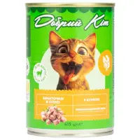 Добрый Кот влажный корм для кошек 415 г - кусочки с курицей в соусе (4820266661717) 