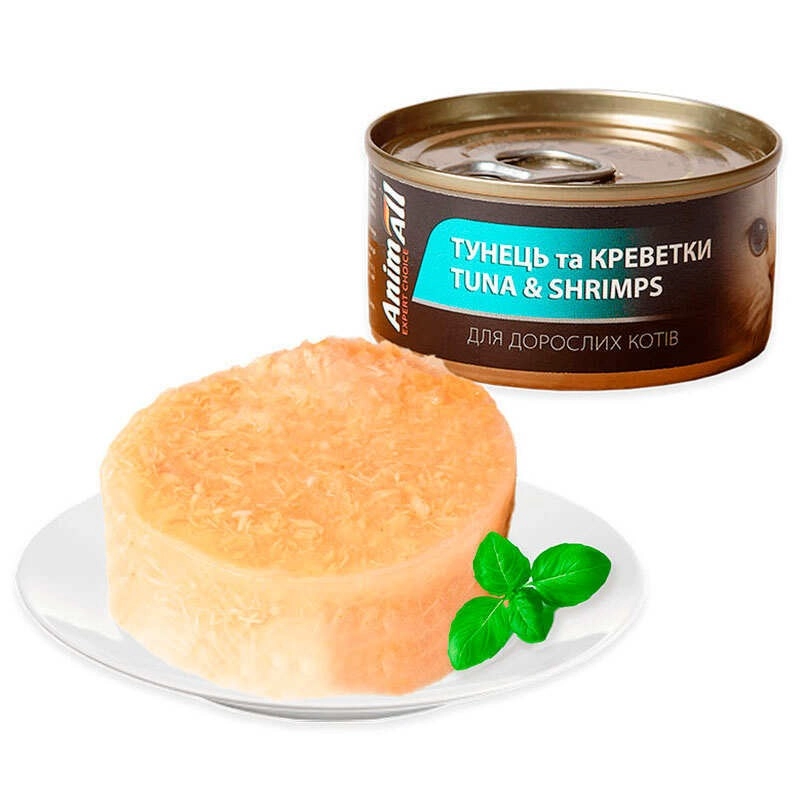 AnimAll ВОЛОГИЙ КОРМ Холістік коти (з тунцем та креветками) 85 г  - фото 1