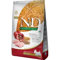 Farmina N&D Low Grain ADULT MINI Ancestral GRAIN Chicken & Pomegranate сухий низькозерновий корм для дорослих собак дрібних порід 800 г - з куркою та  