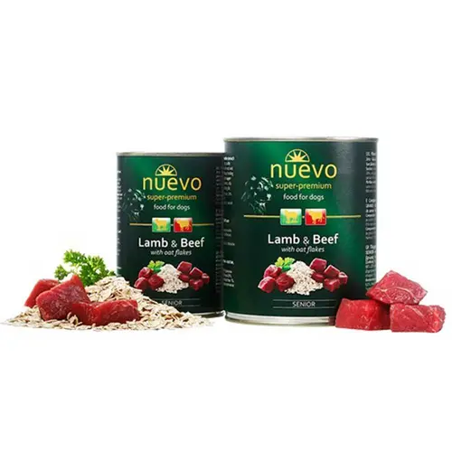 Nuevo Senior Lamb & Beef вологий корм для літніх собак 400 г - з ягням, яловичиною та вівсянкою (4250231595110)